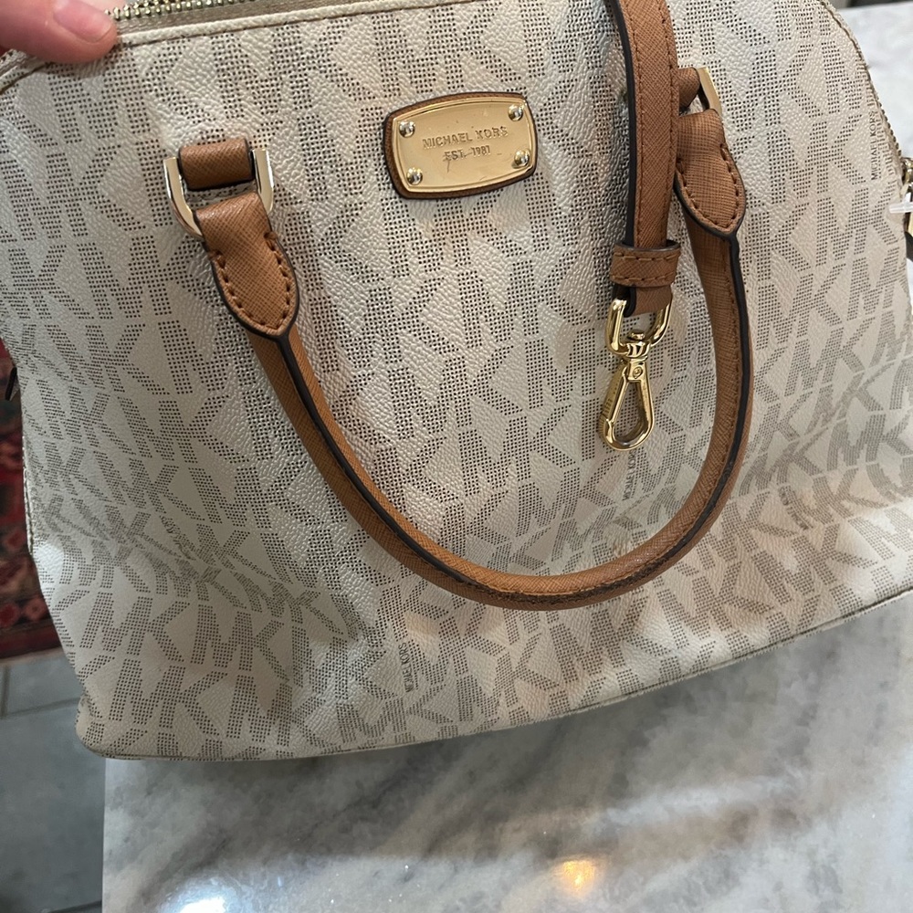 Michael Kors White Logo Bag